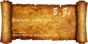 Bartos Zsóka névjegykártya
